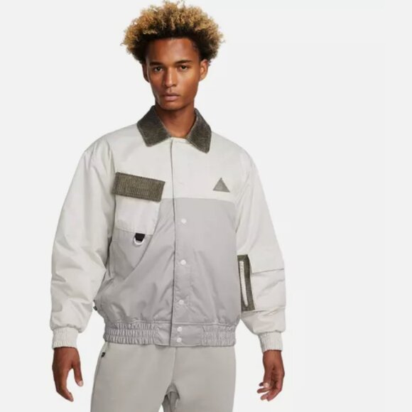 Nike Kyrie Protect Basketball Bomber Jacket Journey Reward DQ6119-010 Gray - Picture 2 of 11